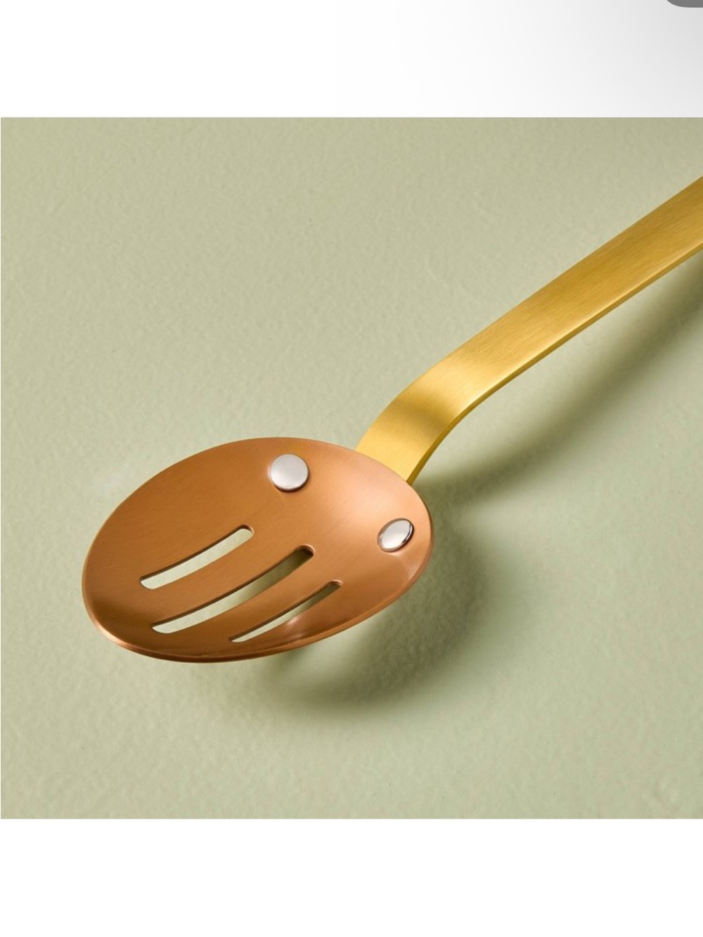 Hearth & Hand Magnolia - Copped Spoon with PVD Gold Handle | New
